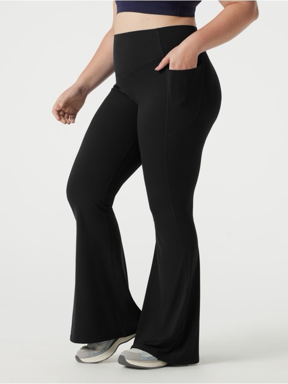 UltraSculpt High Waisted Butt Lifting Tummy Control Flare Leggings with Pockets